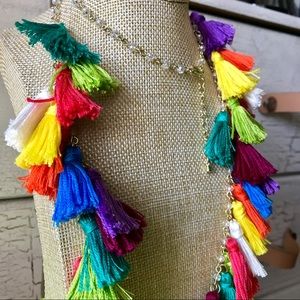45 Tassel Statement Necklace